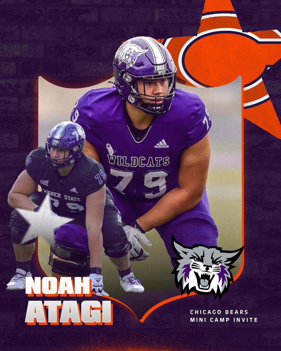 Opportunity awaits! Congrats to Weber State’s Noah Atagi on his rookie mini camp invite with the @ChicagoBears! 👏 #WeAreWeber x @AtagiNoah79