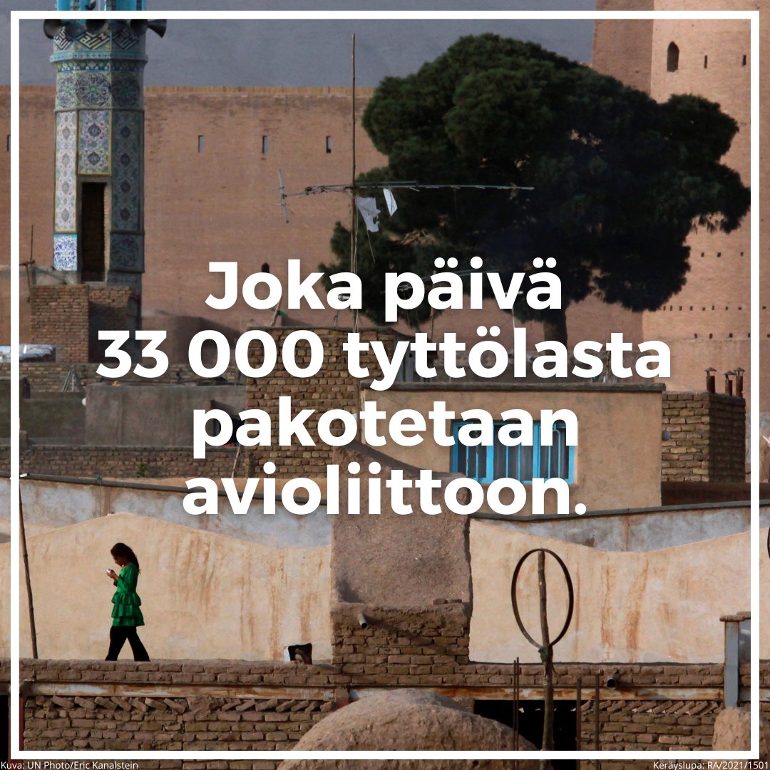 Lapsiavioliitto on järkyttävä ihmisoikeusrikkomus. Työmme lapsiavioliittojen estämiseksi on mahdollista lahjoituksien ansiosta. Auta pysäyttämään lapsiavioliitot: tee tärkeä päätös ja ryhdy kuukausilahjoittajaksi unwomen.fi/kuukausilahjoi….