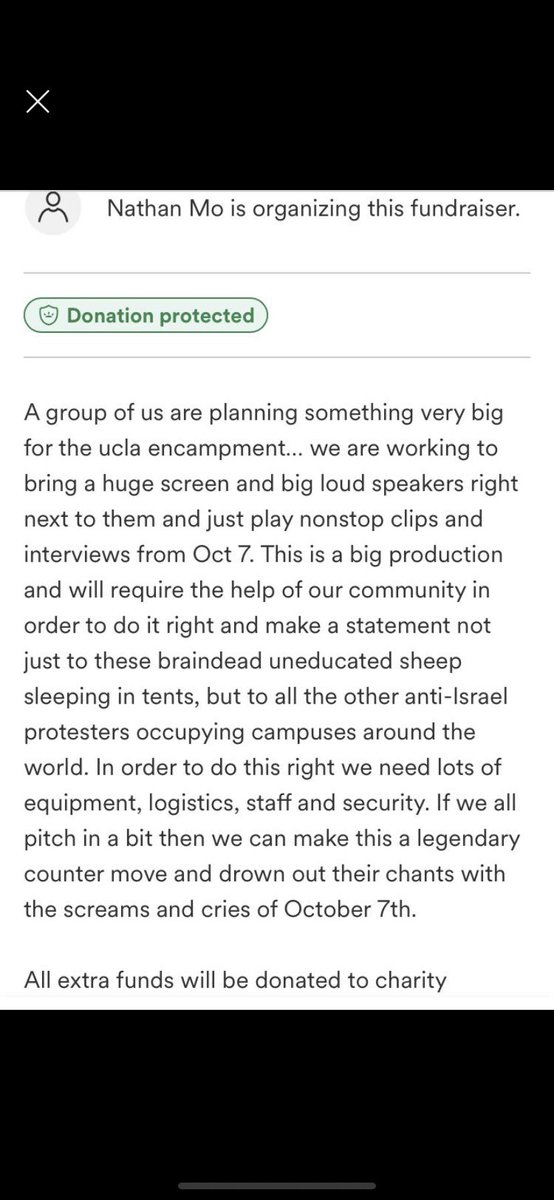 🚨 Zi0nists are planning to hurt the UCLA encampment. Please share and report. 🚨 gofundme.com/f/ucla-counter…