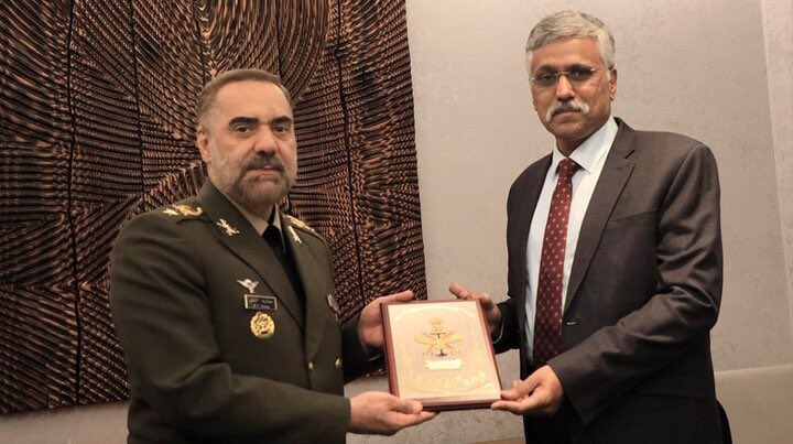 In a meeting with Indian Defense Secretary Giridhar Aramane in Astana, Kazakhstan, on Friday, Iranian Brigadier General Mohammad Reza Ashtiani says the promotion of Iran's defense and military cooperation with India can help improve security and stability in the region.