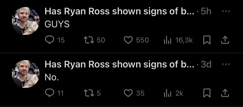 Has Ryan Ross shown signs of being alive today? tweet media