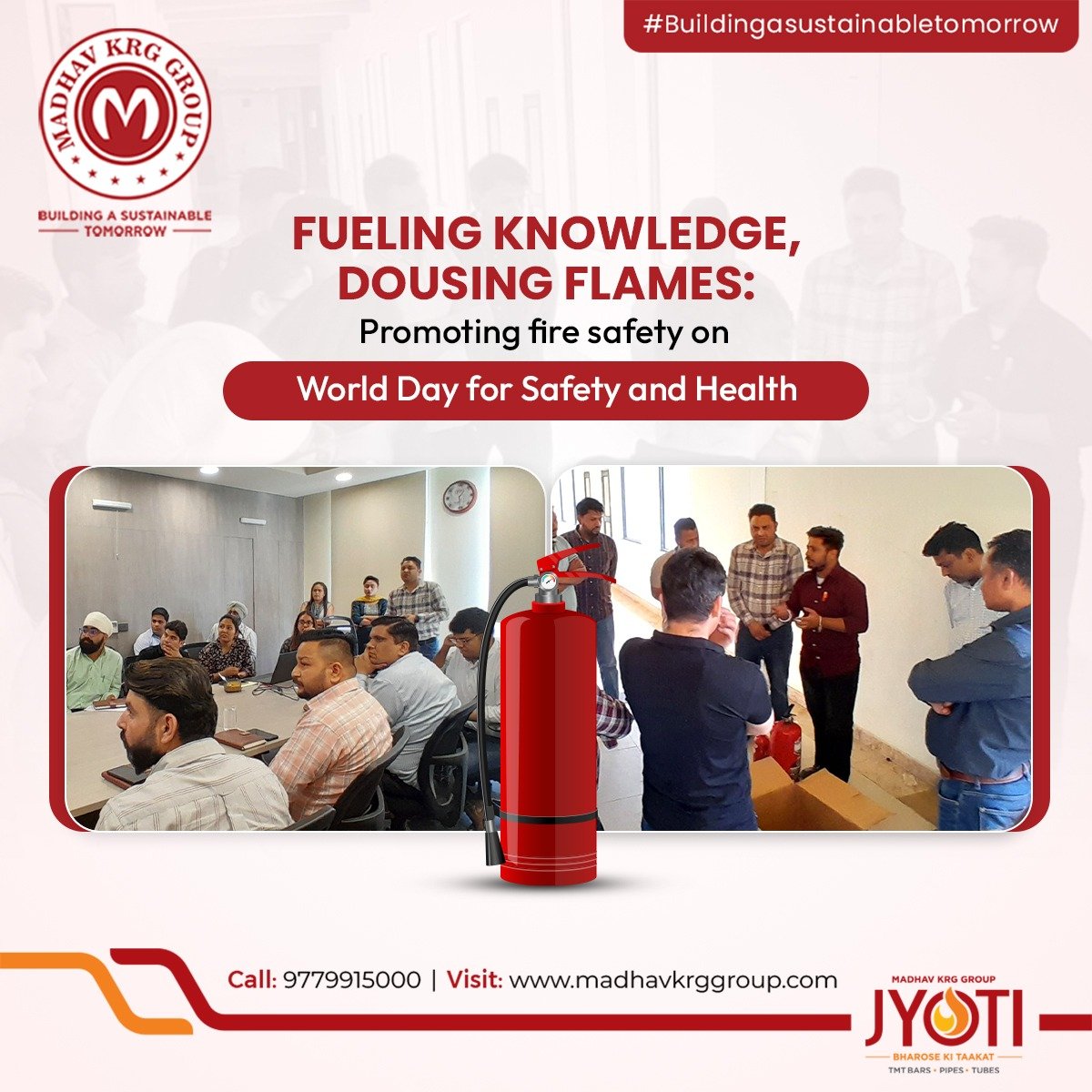 Staying ahead and teaching everyone at work about fire safety - that is how Madhav KRG Group is celebrating World Day for Safety and Health in the premises
#healthandsafety #firesafetytraining #safetytraining #WorkerSafety #Prevention #Safety #safetytraining #MKRG #MadhavKRGGroup