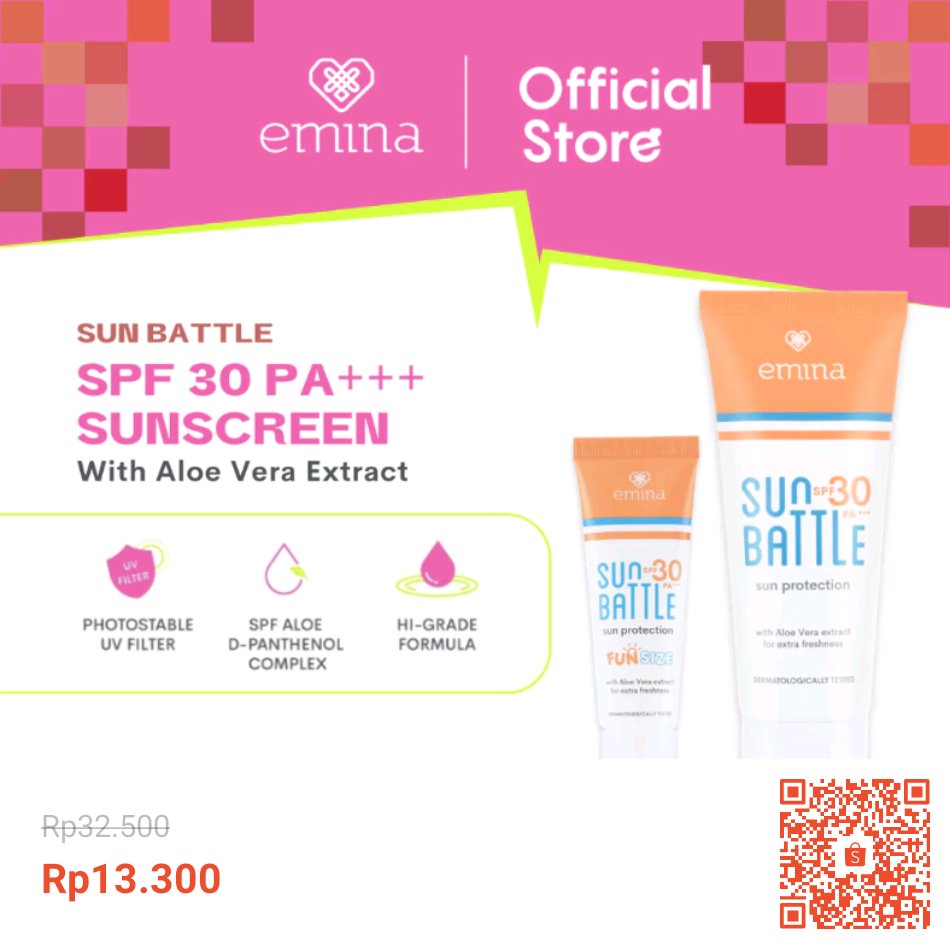 Temukan dan dapatkan Emina Sun Battle SPF 30 PA+++ - Sunscreen Pelindung dari Sinar Matahari + UV hanya Rp13.300 di Shopee sekarang juga! shope.ee/2fomDcjMDj?sha… #ShopeeID