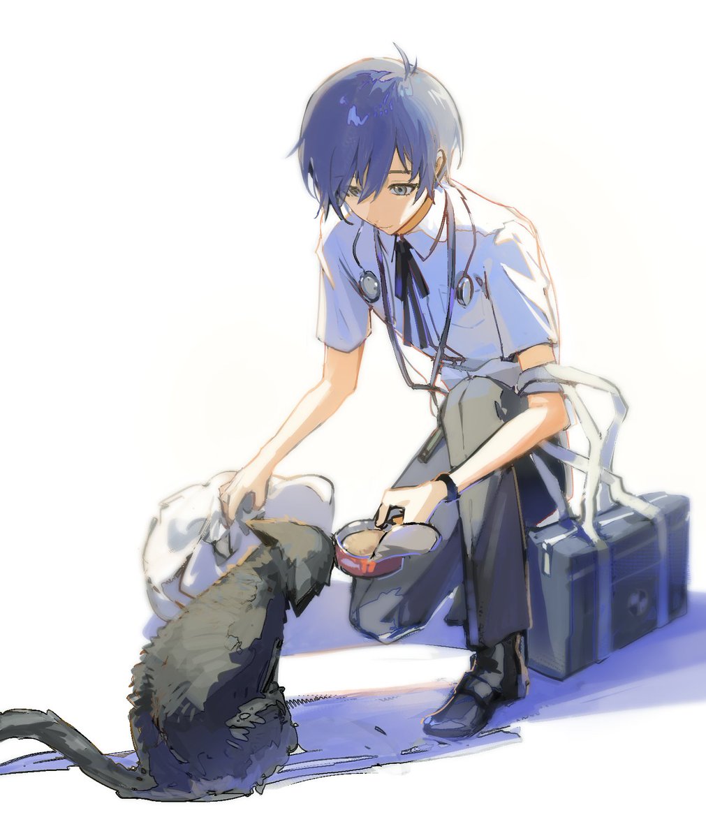 #P3R 
feeding kitten