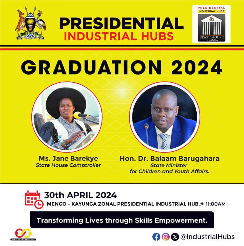 Dear young people living in kayunga district join us on Tuesday as we witness many of our colleagues graduate in different fields. One of the few ways to end unemployment is to skill provide capital and equip which mzee @KagutaMuseveni is doing countrywide. I pledge to do more…