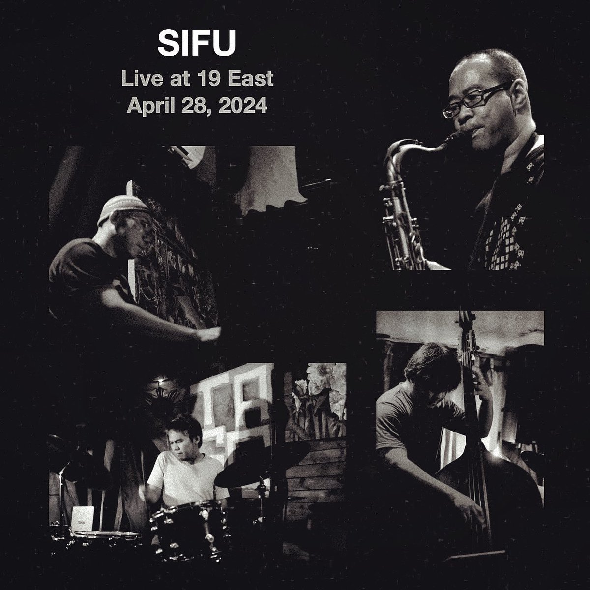 Sifu is an instrumental jazz group. Catch them showcase their arrangements of jazz standards and bebop tunes tonight, April 28. Doors open at 7pm. Show starts around 9pm. Seating is first-come, first-served. No entrance fee. It's a free show. Bring everyone!