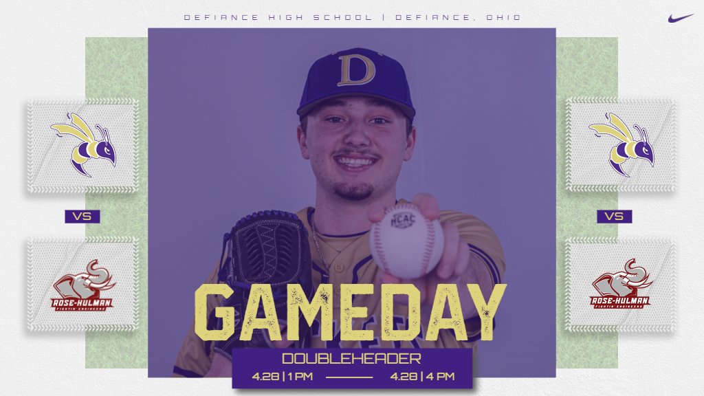 🚨⚾️🚨⚾️🚨⚾️ Today's @DefiCollegeBASE doubleheader against Rose-Hulman has been moved to Defiance High School. Game one begins at 1 p.m. 📊tinyurl.com/523v4vf4 #JacketNation