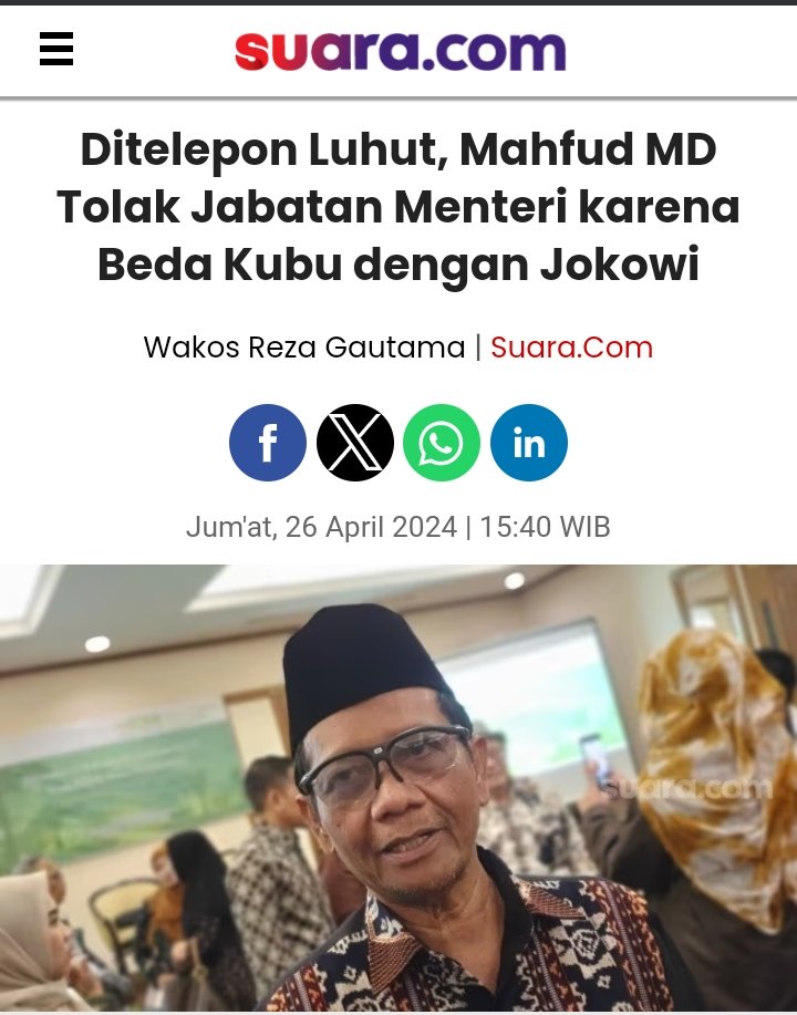 Konsisten itu berat, Biar pak @mohmahfudmd dan @ganjarpranowo aja!