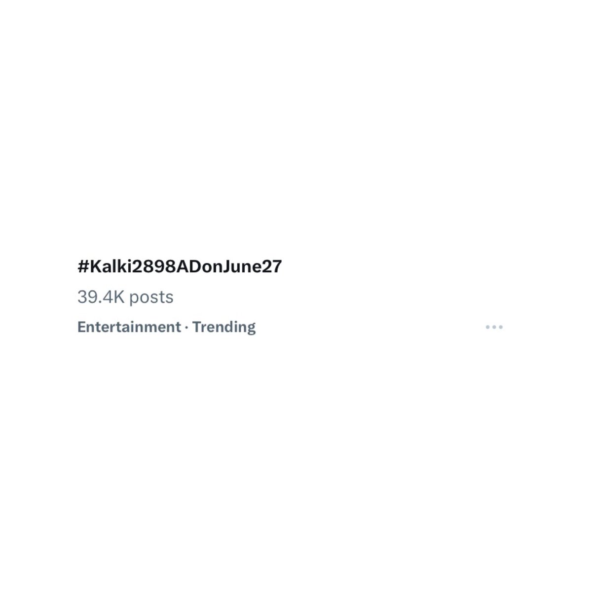 #Kalki2898ADonJune27 is currently trending on Twitter/X #DeepikaPadukone #Prabhas