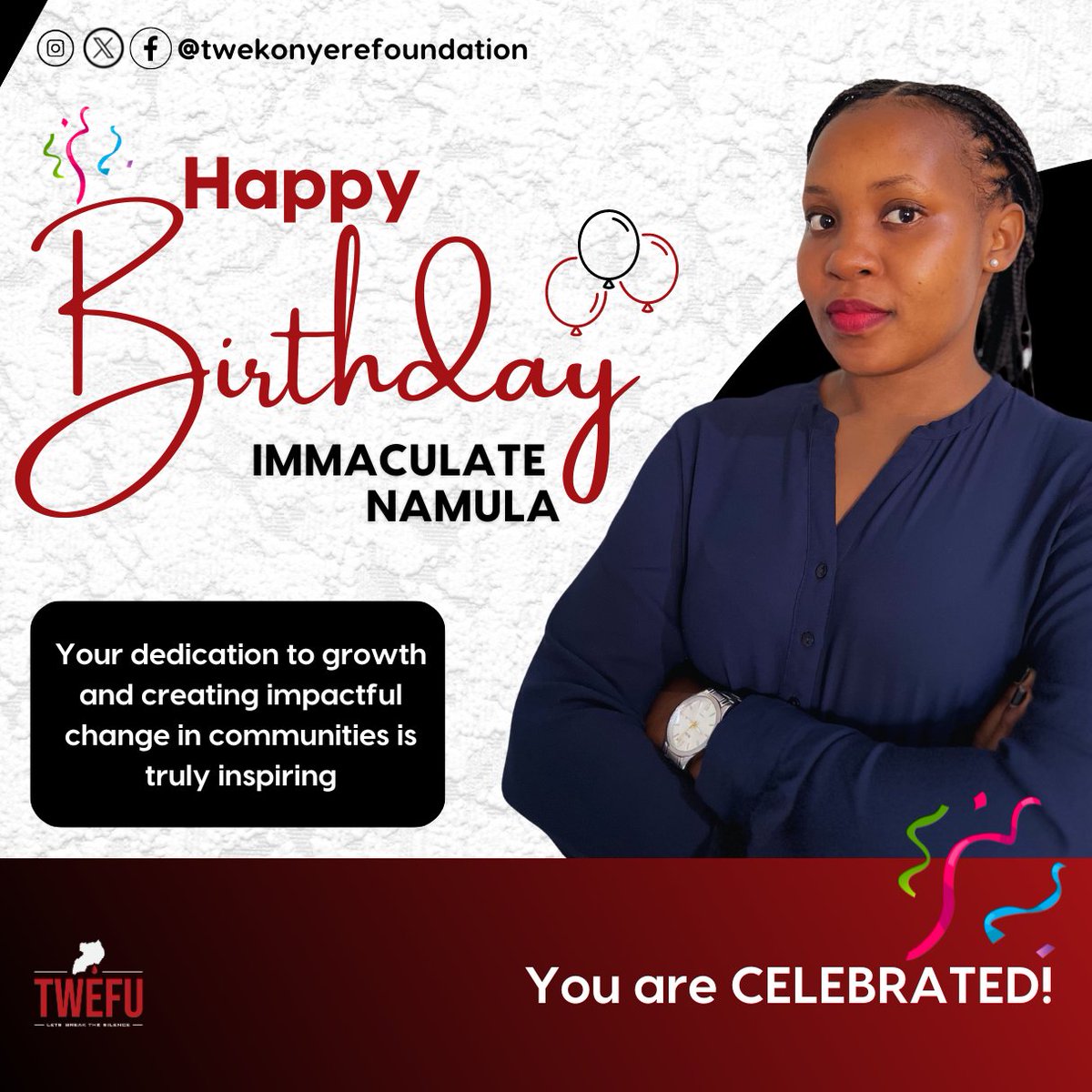 Happy Birthday to our wonderful programs associate @namulaimma Your dedication to serving rural communities is truly inspiring. Wishing you a day filled with joy, blessings, and appreciation for all the amazing work you do. 🎉🎂