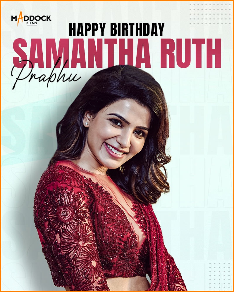 Happy birthday to the beautiful and talented @Samanthaprabhu2 ♥️

#HappyBirthdaySamantha
#SamanthaRuthPrabhu #DineshVijan #MaddockFilms