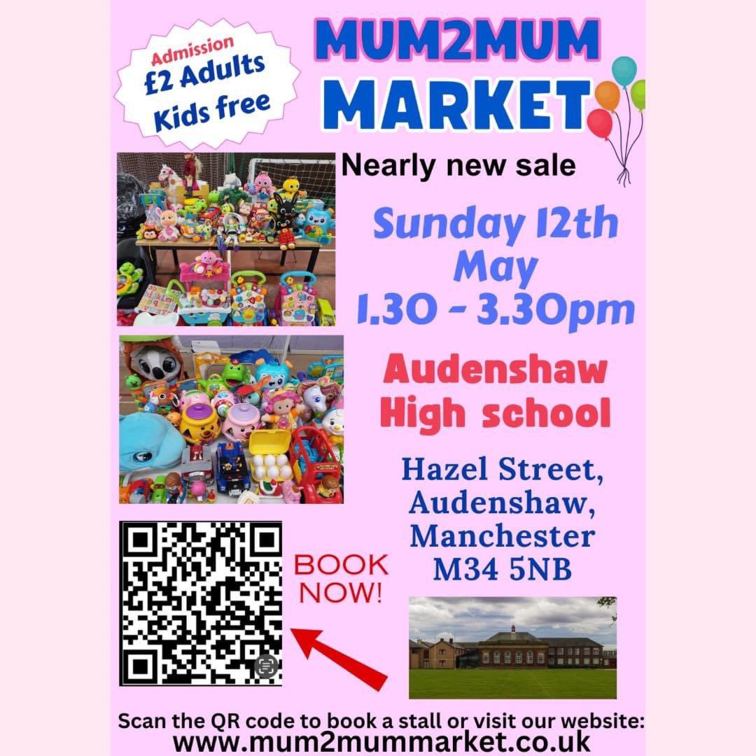 BACK BY POPULAR DEMAND… Looking to clear out your unwanted baby and children’s items cluttering your home? Or perhaps you’re on the hunt for quality second-hand goods for your little ones? The Mum2Mum Market Nearly New Sale is returning to Tameside again in May #ad