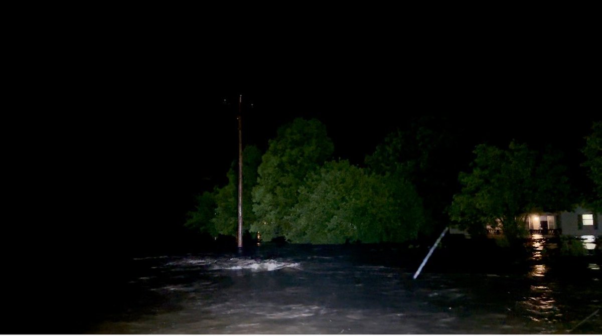 K47 near Kingman Rd. Wilson County Kansas under water tonight. Occupants of the house had to make an emergency evacuation. The house was 25% under water. We closed off the highway on the East Side until KDOT Arrived. We were able to prevent several motorists from wiping out in