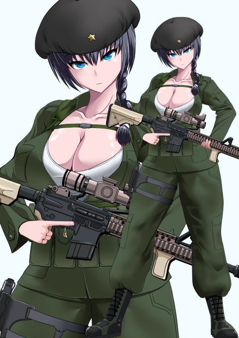 『EVILIZE』スピンオフより、トモミさん(武装ver)の立ち絵です! 