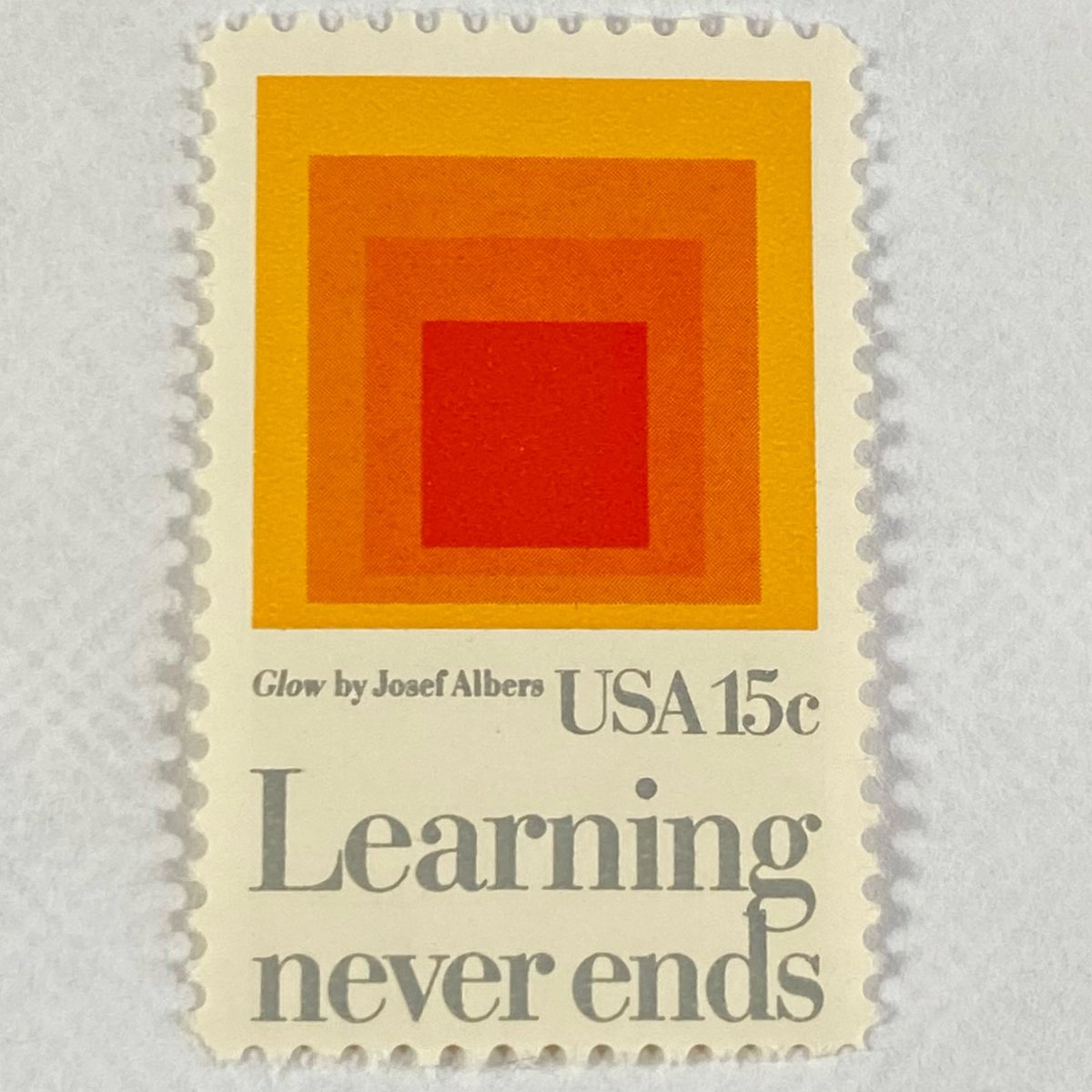 #uspsstamps #stamps #learningneverends #glow #josefalbers #art #artteacher #abstractart #studyofcolor #homagetothesquare