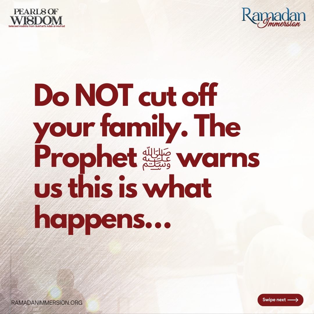 THE DANGER OF CUTTING THE TIES OF KINSHIP... THREAD 'Maintain your ties of kinship, for in doing so, you maintain your connection with Allah (SWT). Our beloved Prophet ﷺ emphasized the significance of family bonds, warning us of the consequences of severing them. From Allah's…