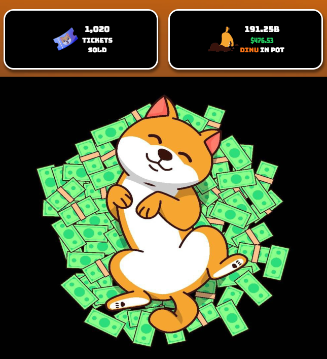 🔥 Over 1000 tickets have been bought in the latest DINUwin round 🚀🚀🚀 🎟️Someone is going to win nearly $500 or 191 Billion $DINU 💰 🤔Could it be you? ▶️▶️▶️win.dogeinu.dog ⌛️Draw 28/04 @ 10pm GMT 💰 💰💰💰💰💰💰💰💰💰💰💰💰 #PRIZE #WINNER $DOGE $DC $OMNOM #DOGE