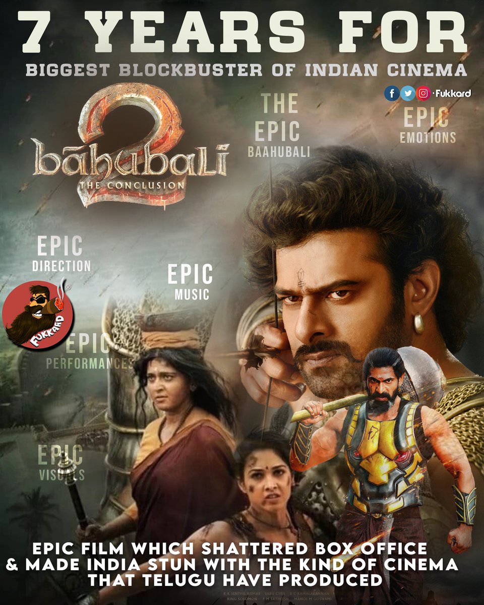 The Movie That Entirely Changed The Dynamics Of Indian Cinema🥵

The Guts Of ARKA✊️
The Vision Of SS Rajamouli👊
The Hardwork Of PRABHAS🔥

#Baahubali2 #SSRajamouli #7YearsForBaahubali2  
Rebelstar #Prabhas 👑🔥