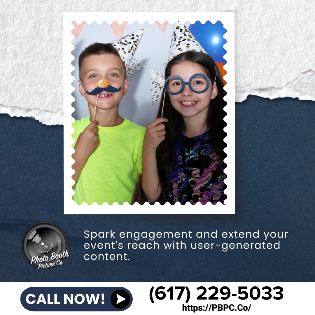 Engage your guests in Boston by encouraging them to create and share content with our photo booth rental service. Spark creativity and interaction at your event. Learn more by contacting us at (617) 229-5033. #UserGeneratedContent #BostonPhotoBooth