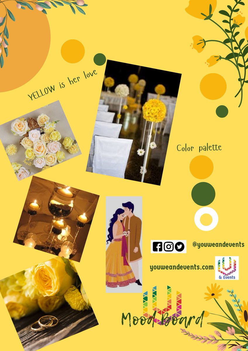 A mood board for The Summer Engagement.
Bride loves Yellow.

#yellowdecor #yellow #yellowroses #youweandevents #realflowers #flowerdecorations #florist #flowers #flowerdecor #roses #rosedecor #engagement #weddingdecor #weddings #weddingplanner #Decorations #decor #decorstylist