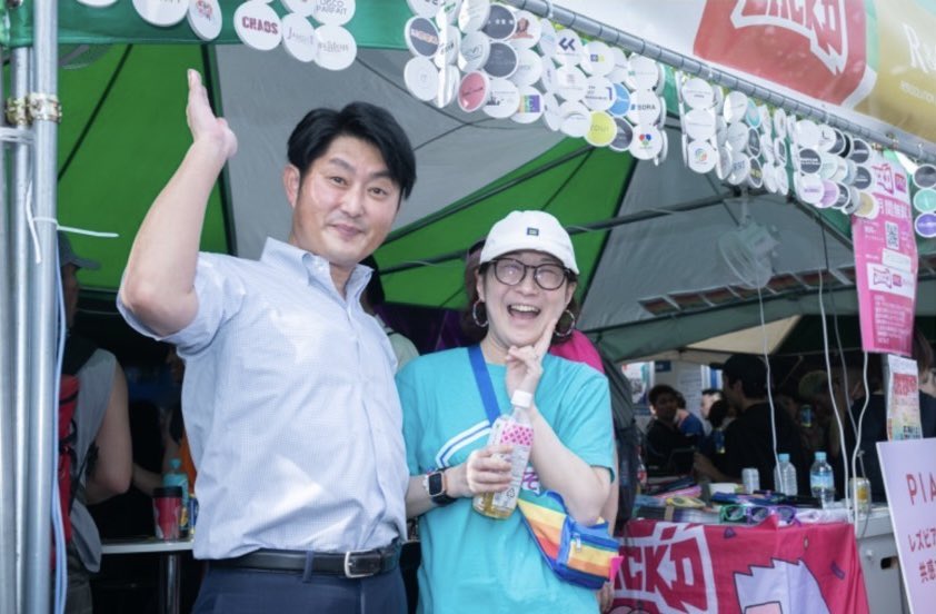 小野春さんと10年ぶり？に再会しました。

東京レインボープライドにて。