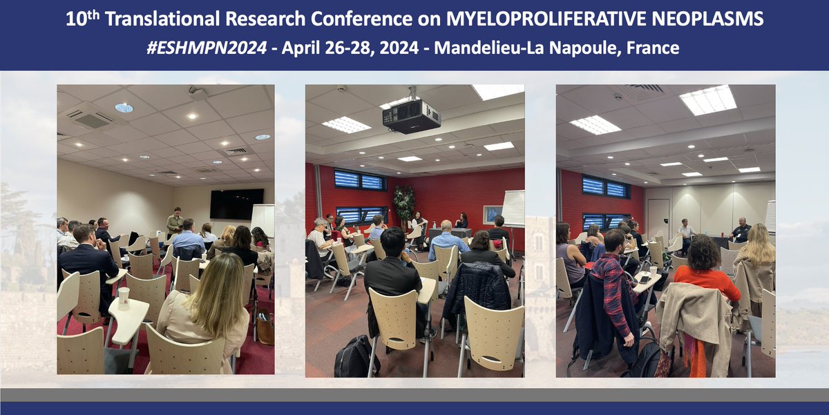🗣️ #ESHMPN2024 This morning, Claire Harrison, Angela Fleischman (@MPNlab), @beth_psaila, Ruben Mesa (@mpdrc) & @jjkiladjian shared informal discussions with participants! What a great way to start the last day of the 10th Translational Research Conference on #MPN #ESHCONFERENCES