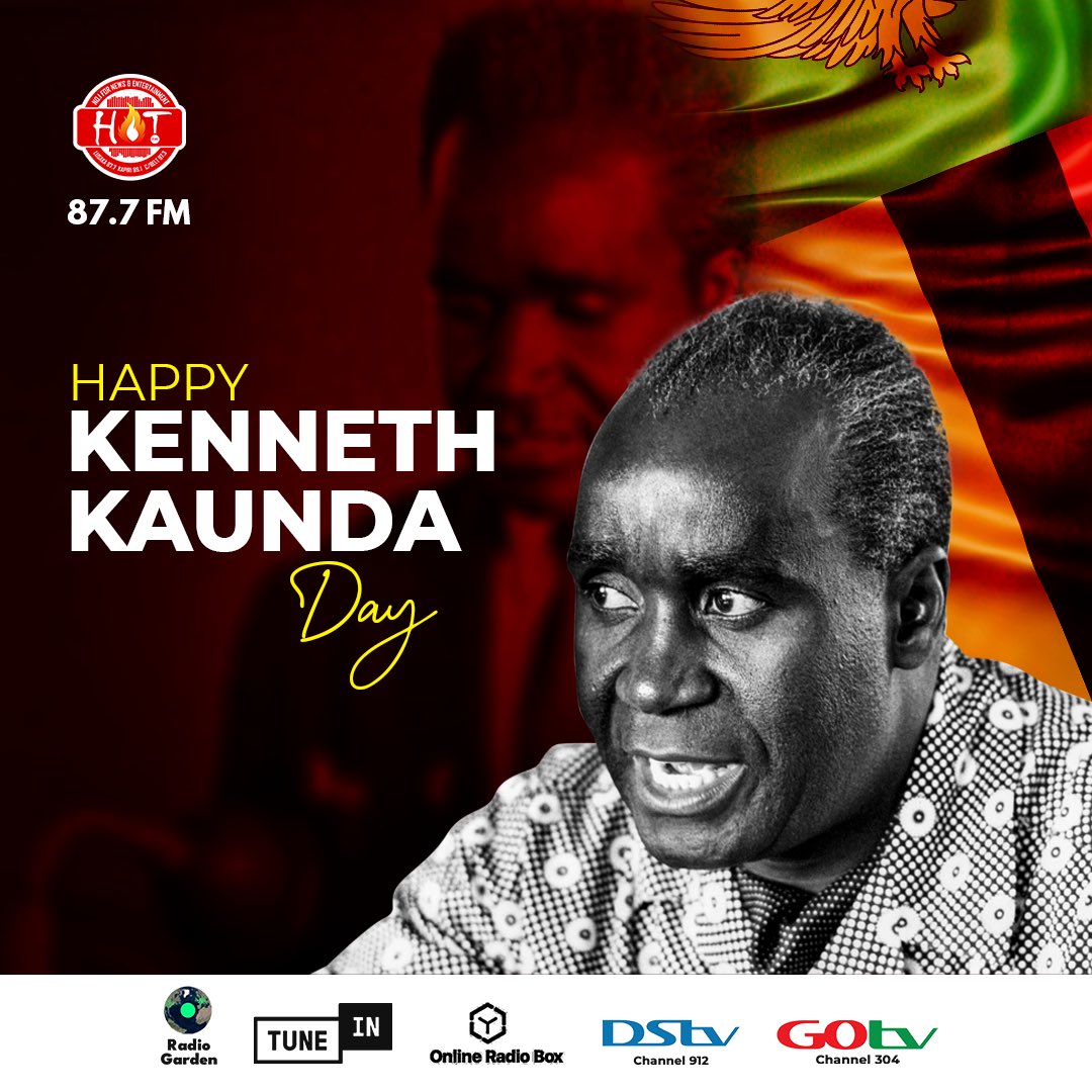 HAPPY KK DAY 🇿🇲 As we commemorate Kenneth Kaunda Day, we are reminded of the profound impact of his leadership and tireless dedication to the people of Zambia. Let us continue to uphold his values of unity, equality and peace. #KennethKaunda #KennethKaundaDay #KKDay