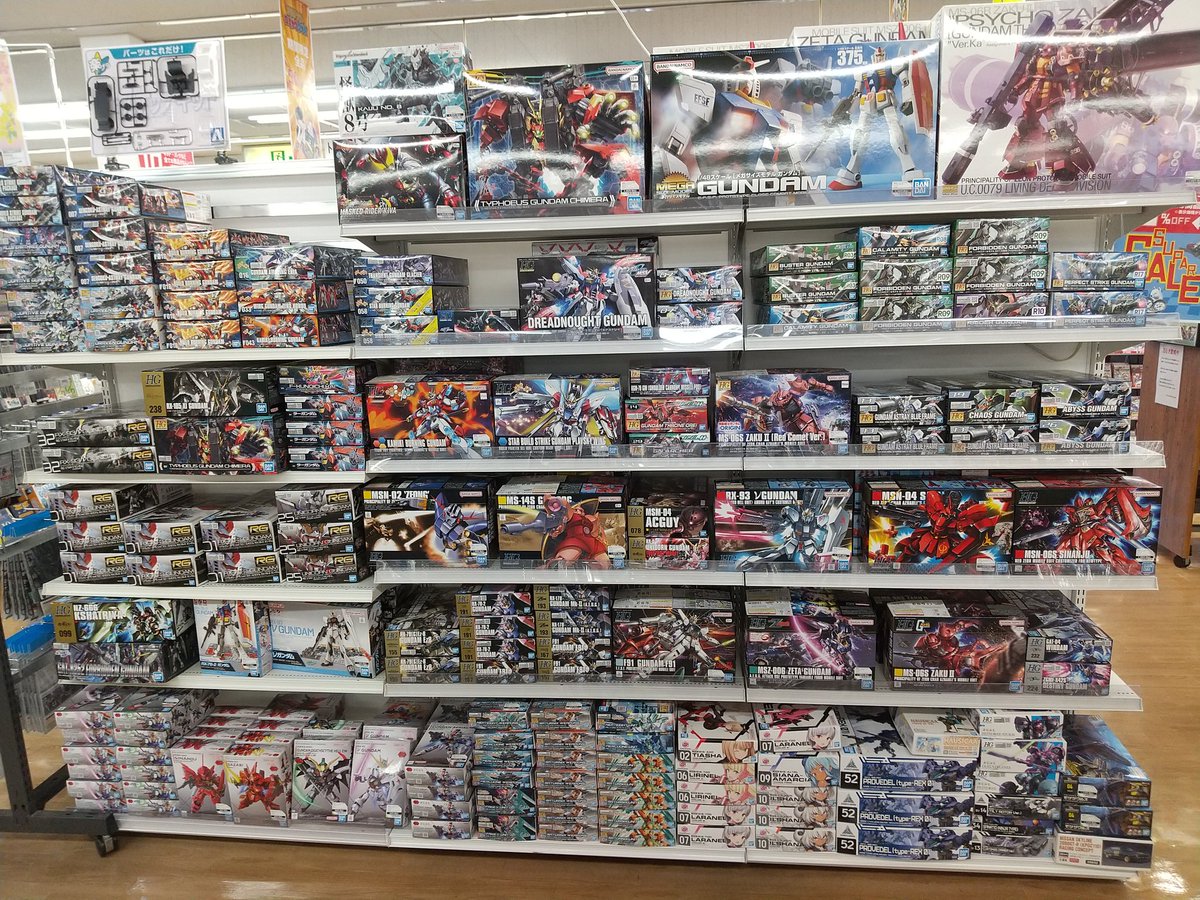 本日のプラモデル売場／ 新入荷しました 写真を撮る間も無く続々と売れ