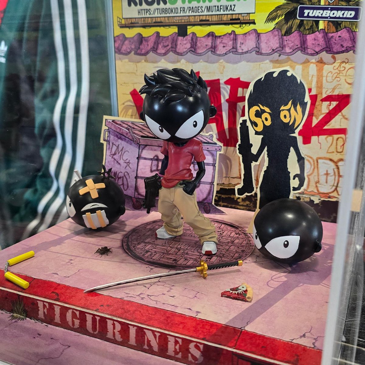 Voilà enfin les images de prototype d'Angelino, la première figurine Mutafukaz en collab @label619 x @turbokidfr ! On espère que vous la kiffez autant que nous ! Comme vous pouvez le voir, la figurine sera modulable et riche en accessoires. Vinz la rejoindra très bientôt ! 💀🔥