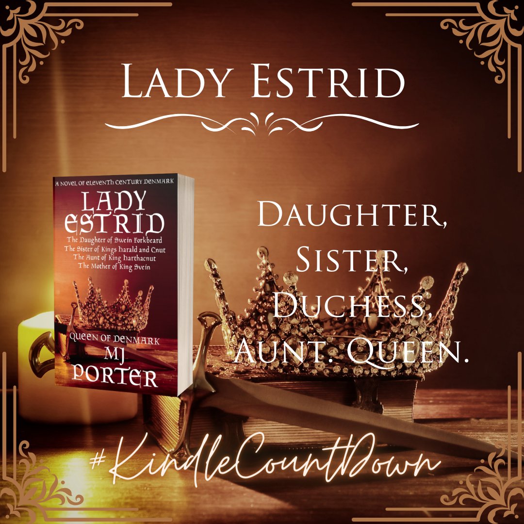 #LadyEstrid is our #KindleCountdown deal this week.

The Earls Of Mercia side stories.
From author M J Porter, comes a novel of the most influential woman in eleventh-century Denmark, Lady Estrid.

Daughter, Sister, Duchess, Aunt. Queen.

books2read.com/u/bxQM6P

#EleventhCentury