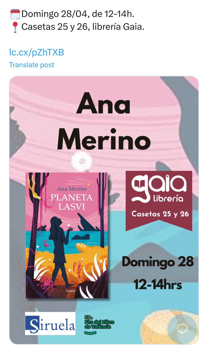 Mis firmas dibujadas os esperan en la feria del Libro de Valencia 🤗😉🎶Librería Gaia , Casetas 25 y 26 de 12 a 14 🛸🚀🌎⭐️💫🪐#PlanetaLasvi