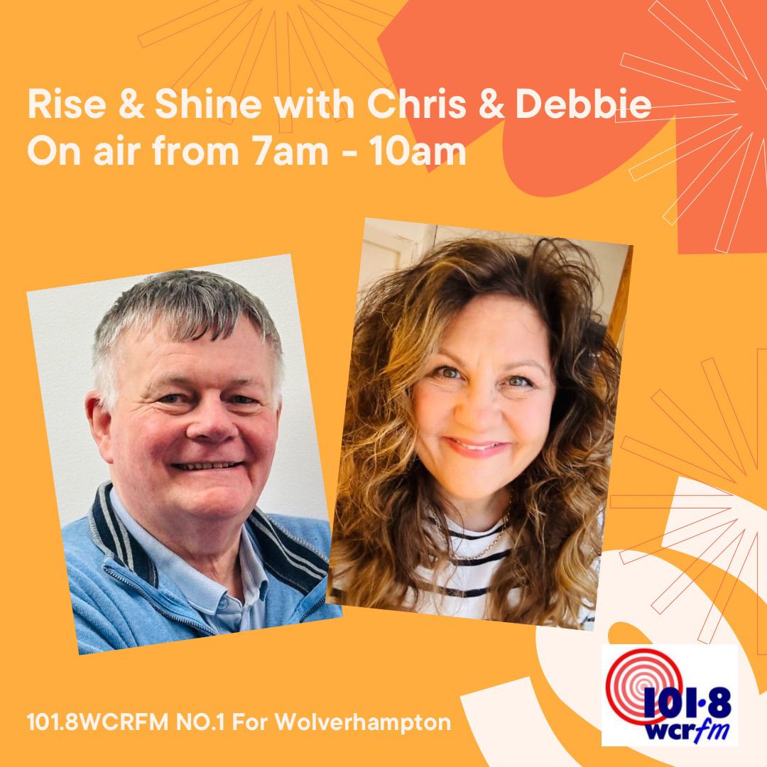Rise and Shine with Chris Allen and Debbie Huxton at WCR FM from 7am - 10am with great music. Keeping you company this Saturday morning. Kicking off musically with Mandisa feat Toby Mac and Emilie Sande 101.8FM | DAB | WCRFM.com | Smartspeaker