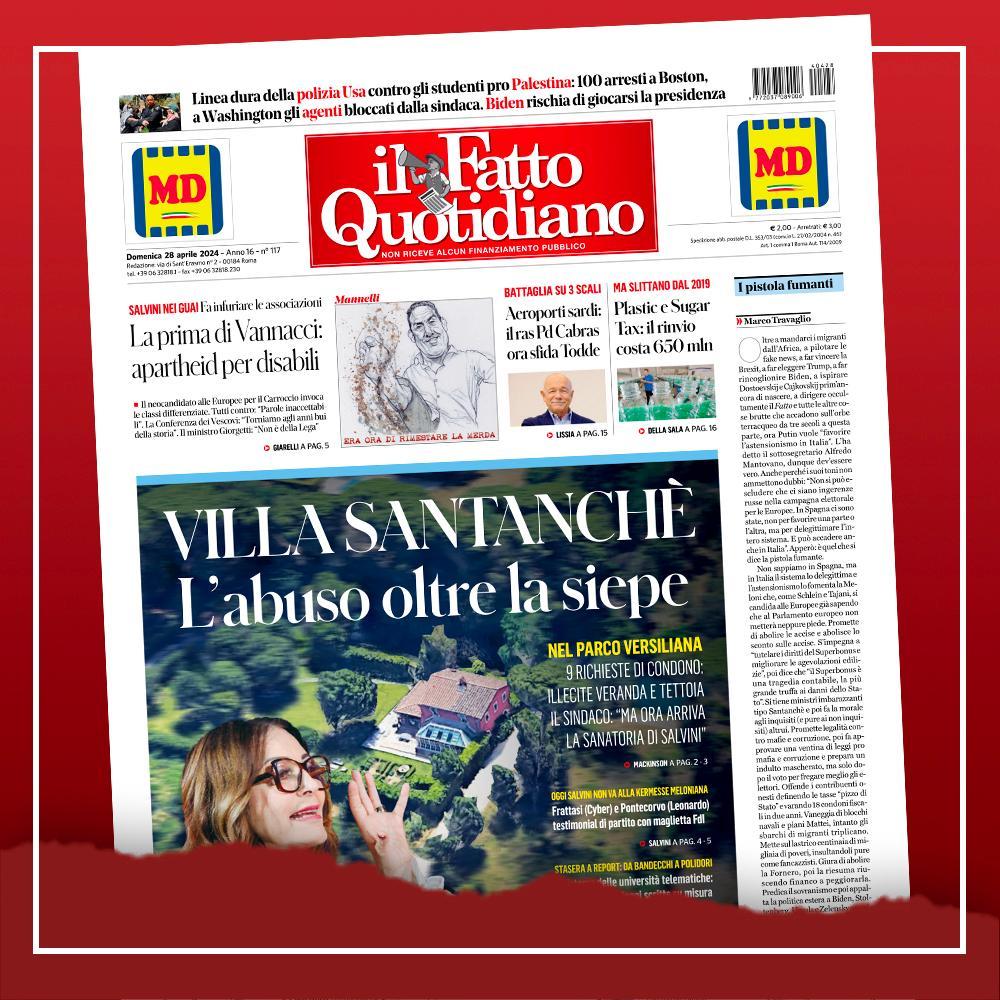 Villa #Santanchè. L’abuso oltre la siepe. Leggi Il Fatto Quotidiano 👉 ilfat.to/primapagina