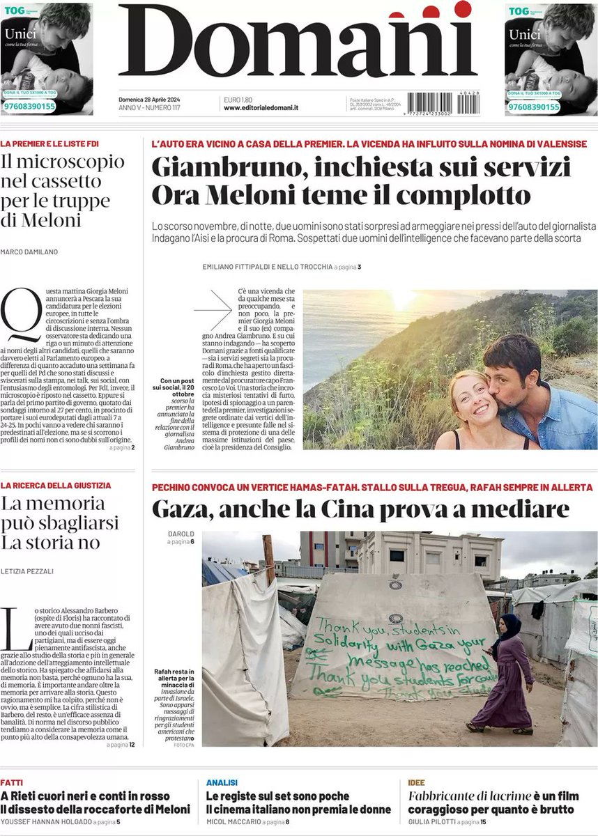 #Primepagine #28aprile2024 #AltriMondi #EdicolaAngel🗞️📰