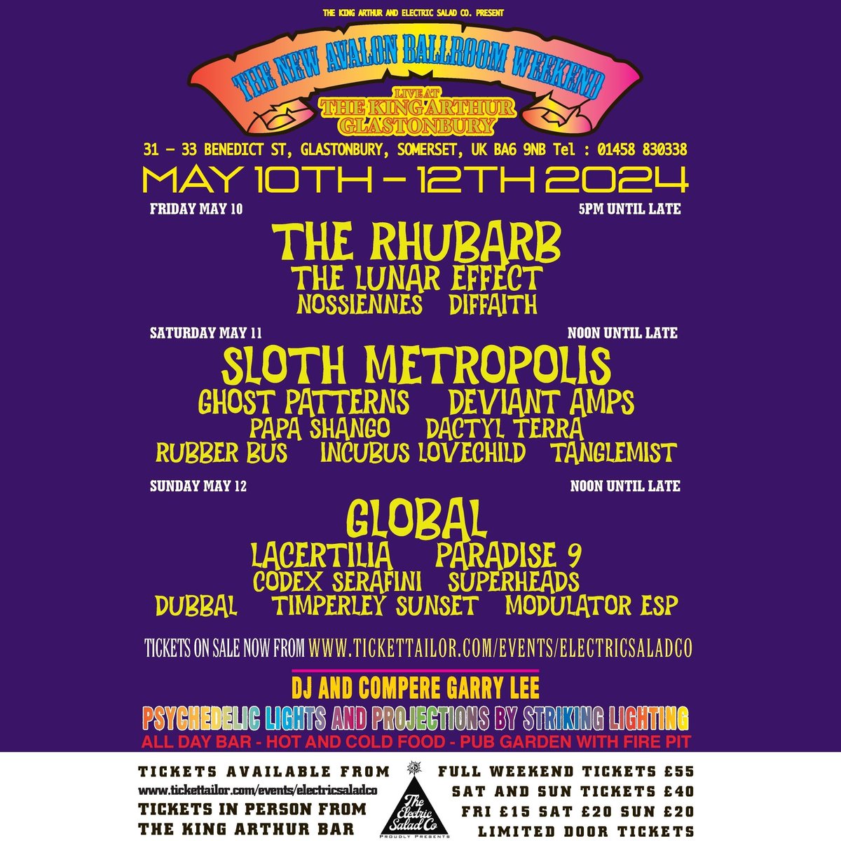 Sloth Metropolis headlining the New Avalon Ballroom Weekender Saturday night in Glastonbury on 11th May!

It's going to be amazing!