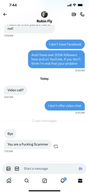 I&rsquo;m a &ldquo;scammer&rdquo; who didn&rsquo;t message you in the first place, ask you for anything, or try to sell you something