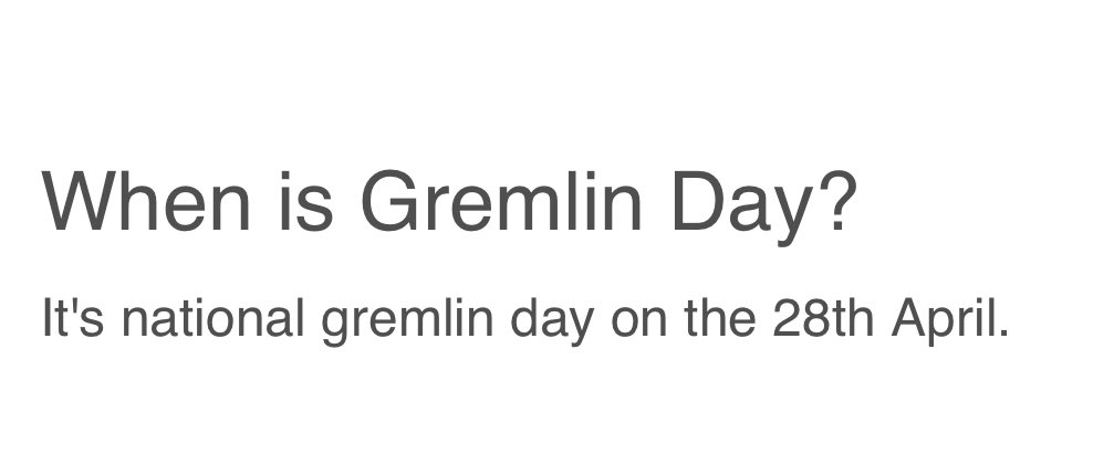 Happy Gremlin Day everyone! 🥰