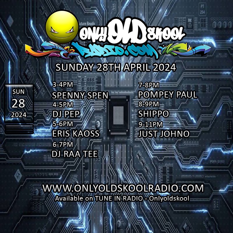 Our Sunday Service brings you loadsa underground chooonage from our top jocks so get locked and see you there!  

linktr.ee/OnlyOldSkoolRa…
#onlyoldskool #oldskool #onlyoldskoolradio #oldskoolmusic #oldschool #iloveoldskool #rave #raver #hardcore