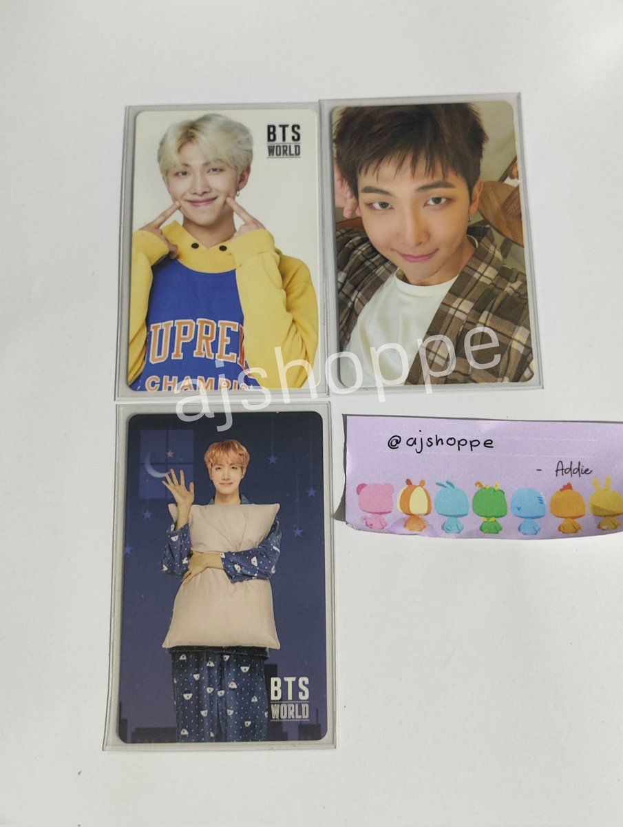 ajshoppe's tweet photo. — [♡] ; #AJSells
WTS / LFB 🇵🇭 PH

BTS world and BE random set 500 php if set 250 if tingi

💜 mint condition
💜 can send video for condition
💜 DM to claim

📍Cebu
PAYO
💵: Gcash, BPI or Metrobank
🚚: SDD, LBC, J&amp;T or Flash Express
🏷️ Namjoon rm Hoseok jhope https://t.co/KLnaNjYkgI