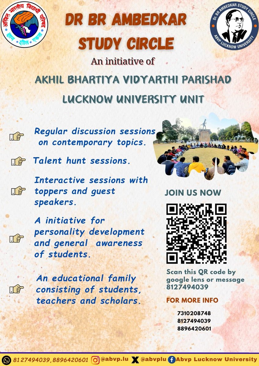 PranjaliSingh05's tweet image. Kindly Participate 🌸🇮🇳🙏
#ABVP #studycircle