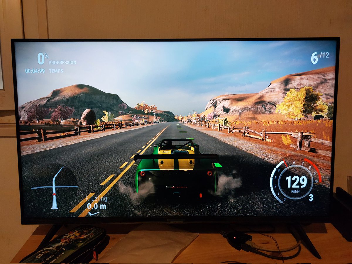 PatMiner2b's tweet photo. Gear Club 2 version Nintendo Switch sur ma TV 4K de chez Samsung (43 pouces). #gearclub2 #gearclub2unlimited #racinggames #racing #Racer #jeuxdecourse #courses #course #nintendoswitch #nintendoswitchgame #nintendoswitchgames #Switch #microids #tvsamsung #tvsamsung4k https://t.co/C0GJguKnbS
