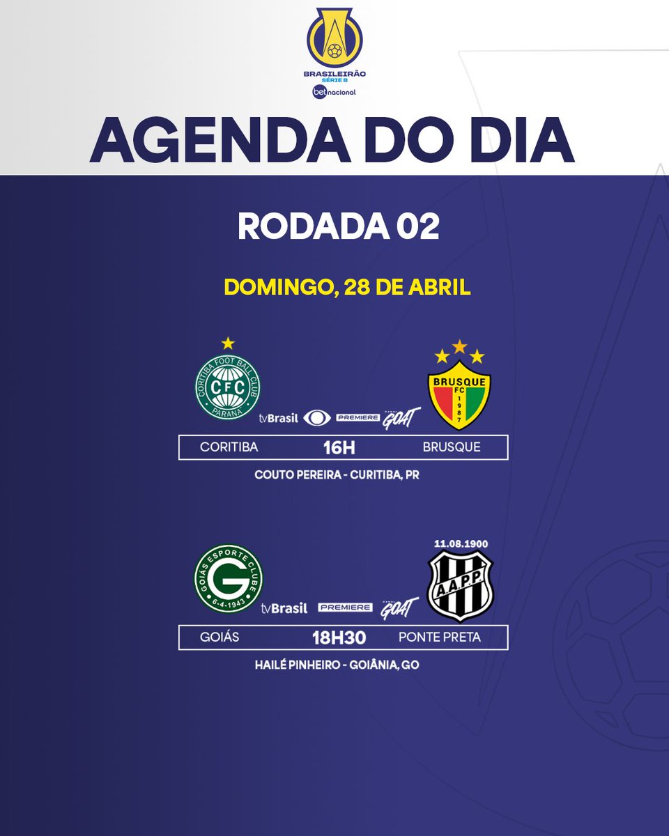 O domingão chegou‼️✅

 E com ele, mais duas partidas que prometem muito‼️ Fica de olho ai‼️ 👀🔥⚽

#BrasileirãoBetnacional