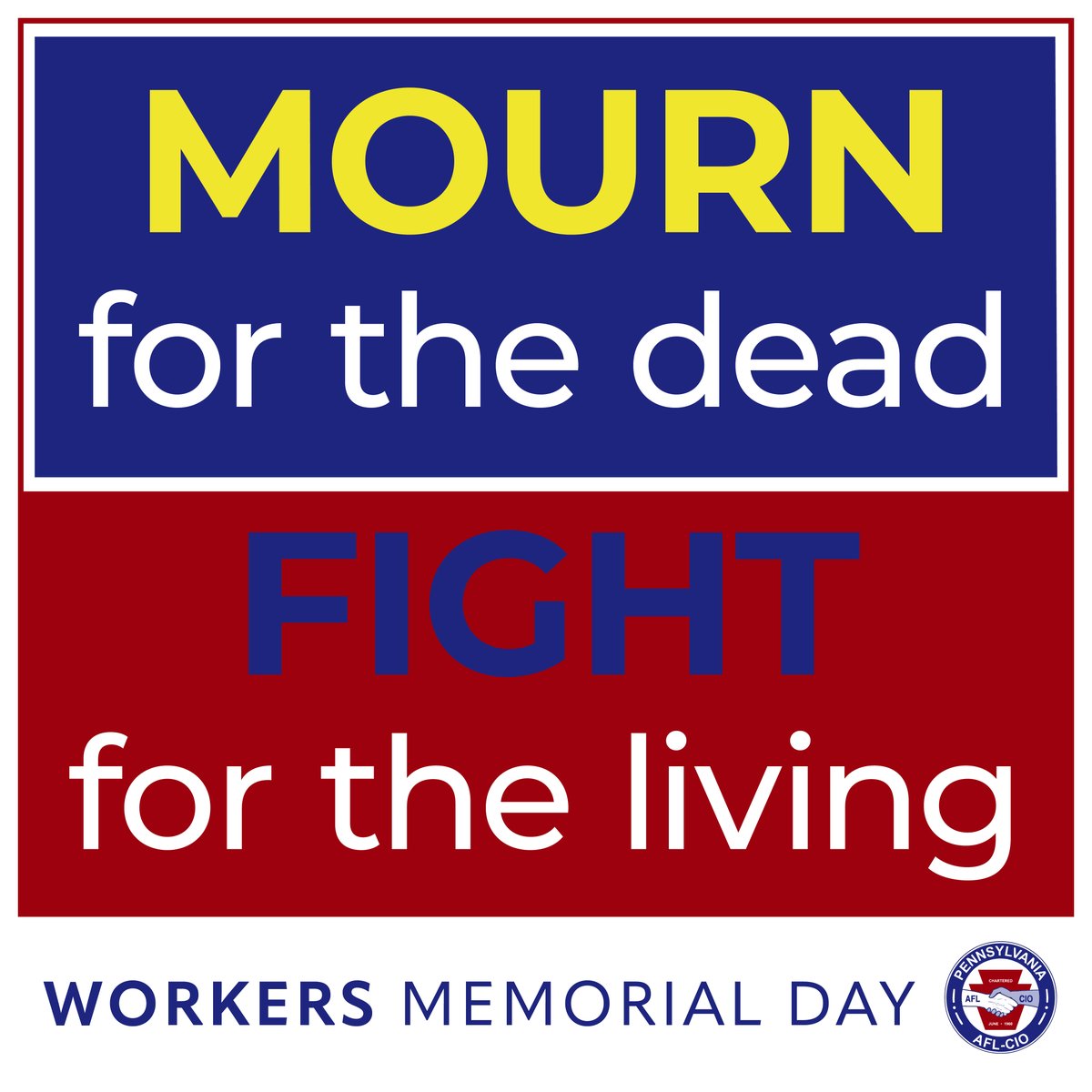 #WorkersMemorialDay is a day to remember workers killed, injured, or made ill on the job and renew the fight for strong safety and health protections. While we mourn for the dead, we will continue to organize and fight for the fundamental right of every worker to a safe job.