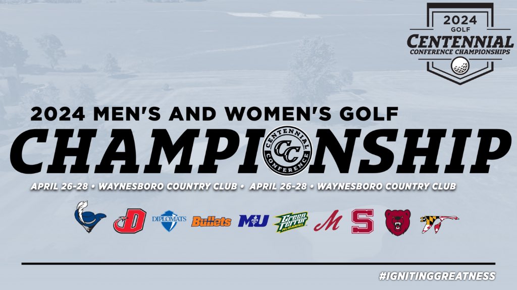 CentennialConf's tweet photo. ⛳️ GOLF | CHAMPIONSHIPS
The Final Round‼️The 2024 Centennial Conference Men's and Women's Golf Championship tees off at 7:30 am.
📍 Waynesboro Country Club
M🔗 https://t.co/9JBQIL3rpF
W🔗 https://t.co/p2SNT1Y8mt
#CentConf #CCgolf #d3golf https://t.co/5fWnJr8H9z