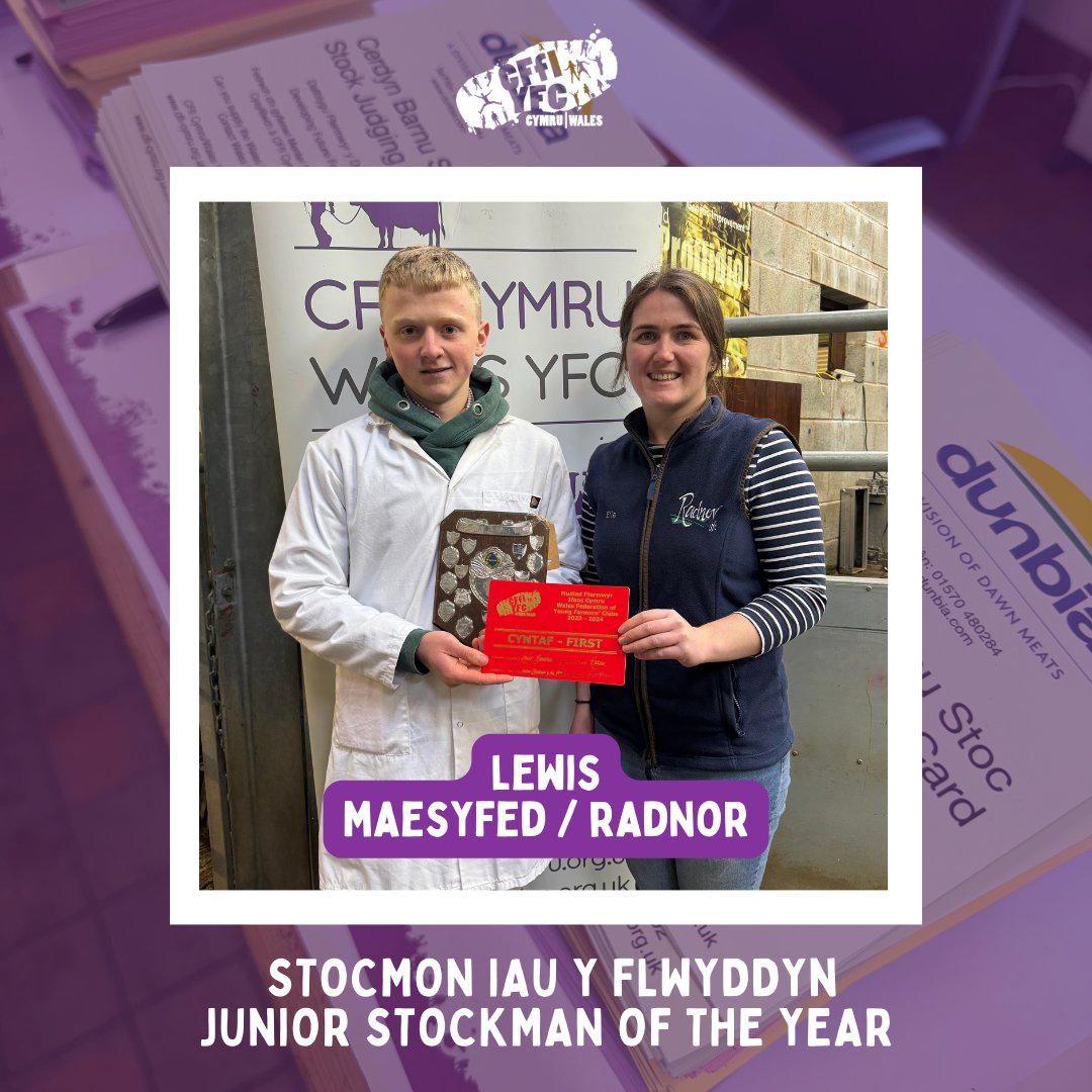 Junior Stockman of the Year Competition 🐖🐑🐄 Congratulations to Lewis from Radnor for winning the competition! 🏆 🥈Charlotte, Pembrokeshire 🥉Manon, Carmarthenshire