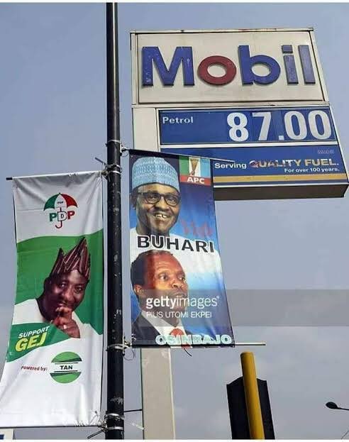 Hi Nigeria.

We just want to remind you all that fuel was 87 Naira per liter under the PDP.