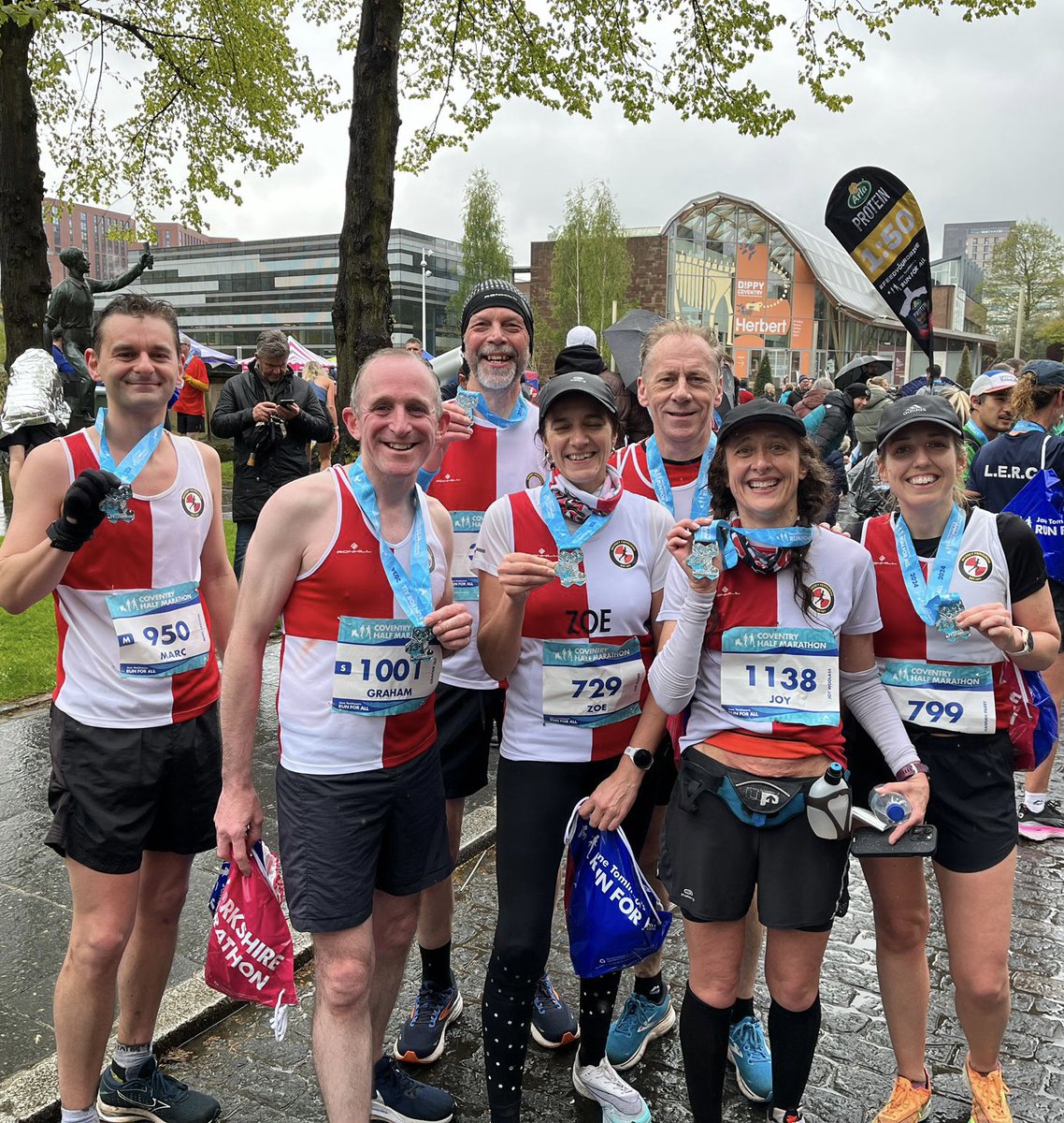 A huge congratulations to today’s finishers 🤩 #CoventryHalfMarathon Despite the torrential rain you all smashed it 🙌🙌🙌