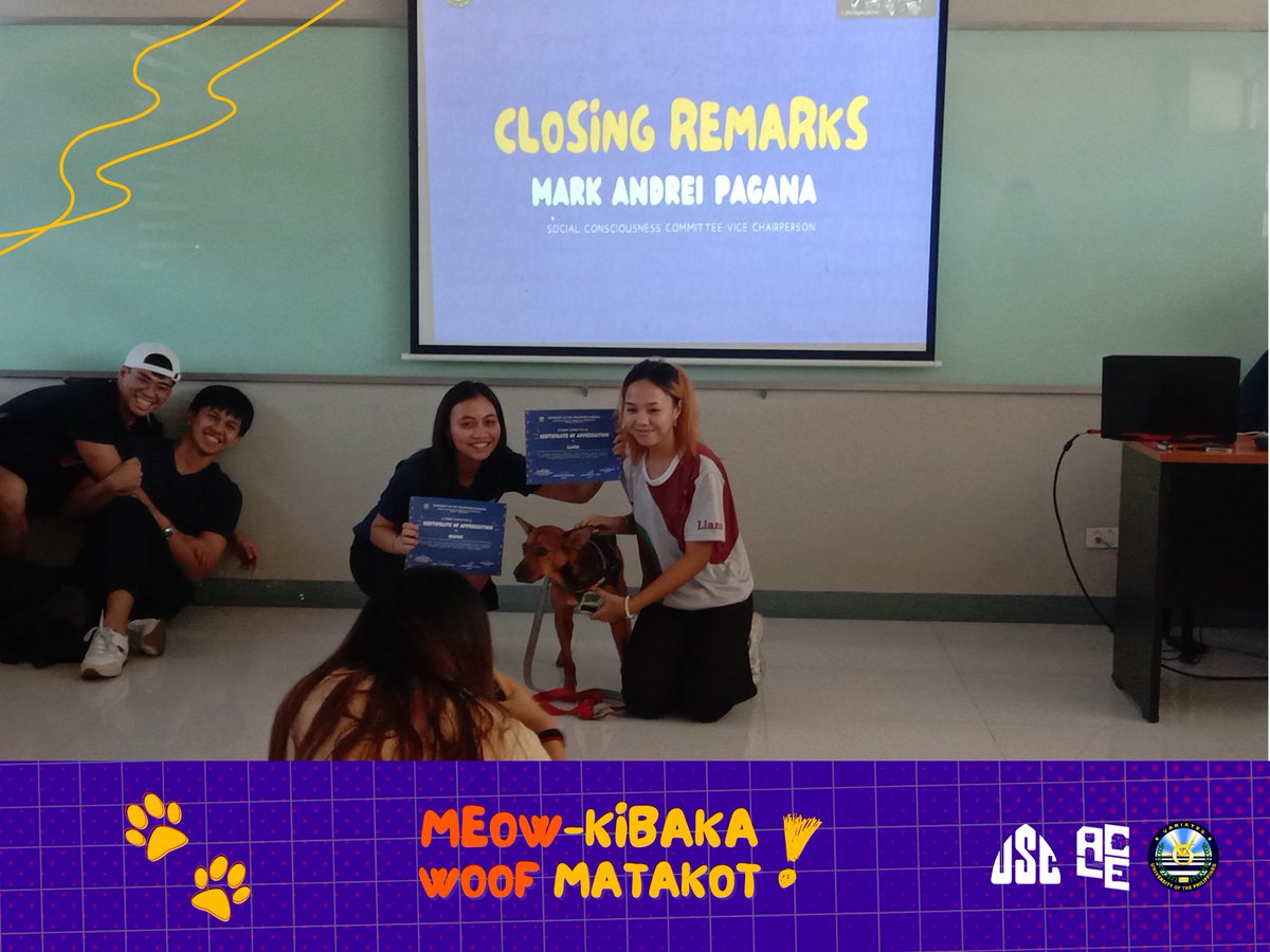 UPVariates's tweet photo. It might not have been raining cats and dogs 💦 but we hope you enjoyed the day with Kotton and Redfox. Above all, let's continue barking 🔊 towards safer and more inclusive community for our beloved ESAs in the campus 📣

 Utak at Pusa! Mabuhay ang mga Pag-aso ng Bayan! https://t.co/G0JkPOVfjp