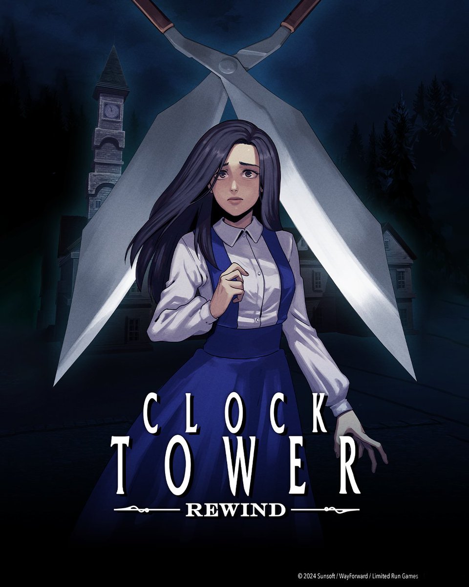 New official keyart of #ClockTowerRewind by @kinucakes.
It's creeply beautiful♡
I remind you the very first #ClockTower from'95 will have a porting with new contents n finally released in West!
Hope for official date soon.
#SurvivalHorror #HorrorGames #RetroGames #クロックタワー