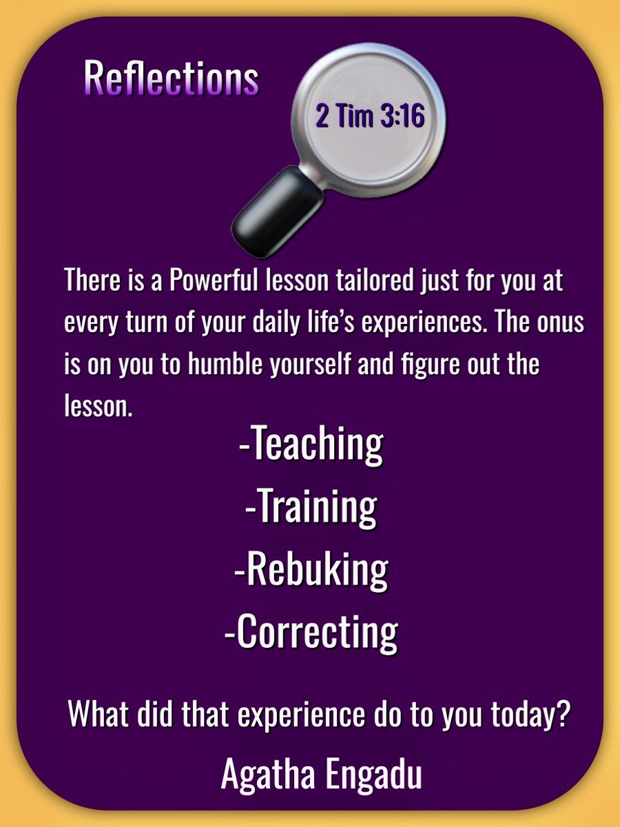 AgathaEngadu's tweet image. Word of the day👉Lesson 
God bless you🙏
#personalreflections #SelfReflection #Reflection #personaldevelopment #pointofview #Godblessyou